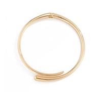 SDFXCDR men necklace chain friendship Luxury Smooth Surface Hug Open Torques Necklace for Women Elegent Gold Color Metal Choker Collar Chain Wedding Jewelry gift
