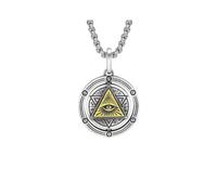SDFXCDR men necklace chain friendship Retro Ancient Egyptian Pharaoh Horus Eye of God Necklace Men and Women Hip Hop Rotatable Pendant Sweater Chain Punk Jewelry gift