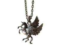 SDFXCDR men necklace chain friendship Retro Ancient Greek Mythology God of War Pegasus Unicorn Horse Necklace Pendant Men's Punk Trend Jewelry Gift gift