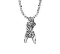 SDFXCDR men necklace chain friendship Vintage Prisoner of War Slave Statue Pendant Men's Necklace Personality Trend Motorcycle Punk Hip Hop Rock Jewelry gift