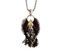 SDFXCDR men necklace chain friendship Winged Angel Goddess Pendant Hell Demon Mother Necklace Men's Motorcycle Rock Punk Gothic Halloween Jewelry Gift gift