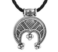 SDFXCDR mens chain necklace Crescent Slavic Pendant Tricorn Lunula Womens Protection Amulet Gothic Necklace Men Jewelry teachers gifts