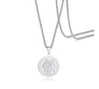SDFXCDR mens chain necklace Defend us in battle with the Saint Michael Medal men's motivational pendant Saint Michael protects us 24 inches teachers gifts