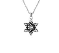 SDFXCDR mens chain necklace Gothic Hexagonal Star Necklace for Men Boys 3D Star Necklace Vintage Religious Jewelry Gifts teachers gifts