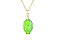 SDFXCDR mens chain necklace Green Fox Pendant Necklaces for Men Boys Special Style Animal Pendant Jewelry Nine Tailed Fox Fairy Tale Healing teachers gifts