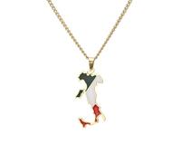 SDFXCDR mens chain necklace Map of Italy Pendant Necklace For Women Men Choker Patriotic Jewelry Gift teachers gifts