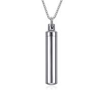 SDFXCDR mens chain necklace Men Woman Capsule Pendant Necklace in Open Cylindrical Pendants Remembrance Jewelry Pill Filler Kit with funnel teachers gifts