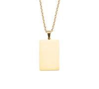 SDFXCDR mens chain necklace Mirror Polished Strip Namebar Pendant Necklaces Cable Chain Necklaces For DIY Custom Name Logo teachers gifts
