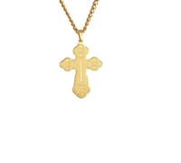 SDFXCDR mens chain necklace Orthodox Cross Necklaces Russian Slavic Christian Prayer Jewelry Talisman Choker for Men Women teachers gifts