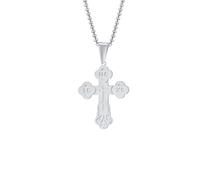 SDFXCDR mens chain necklace Orthodox Crucifix Cross Necklaces for Men Jewelry Russian Eastern St. Nicholas Pendant Religious Prayer Gifts teachers gifts