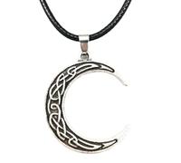 SDFXCDR mens chain necklace Ouija Crescent Moon Pendant Men Necklace Irish Knots Wicca Pagan Witchcraft Jwelry For Women teachers gifts