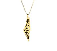 SDFXCDR mens chain necklace Palestine Israel Map Plant pattern Pendant Necklace Necklace For Women Men Engagement Jewelry Gift teachers gifts