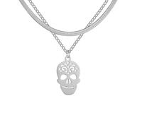 SDFXCDR mens chain necklace Punk Skeleton Overlay Necklace Snake Chain Gothic Hip Hop Choker For Women Girl Halloween Jewelry teachers gifts