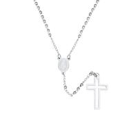 SDFXCDR mens chain necklace Simply Rosary Necklace Cross Necklace Religious Necklace Lariat Necklace for Men Women Jewelry teachers gifts