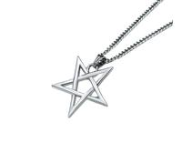 SDFXCDR mens chain necklace Star of David Necklaces for Men Boys Waterproof Five-pointed Star Pendant Collar Retro Amulet Jewelry Gifts teachers gifts