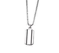 SDFXCDR mens chain necklace Two Striped Dog Tag Necklaces for Men Boys Pendant Necklaces with 60CM/24 Box Chain Gifts teachers gifts