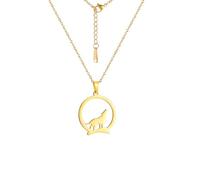 SDFXCDR mens chain necklace Wolf On The Hill Necklace for Man Women Wolf Howl Pendant Choker Necklace Thanks Giving Gift teachers gifts
