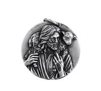 SDFXCDR mens necklace 2024 New St Christopher Men`s Saint Of Time Travelers Archangel Dragon Slayer St George Pendant Chain Jewelry Lucky Gift teachers gifts