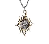 SDFXCDR mens necklace All Seeing Eye Sun God Pendant Necklace for Men Women Rock Party Fashion Amulet Jewelry Gift teachers gifts