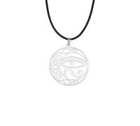 SDFXCDR men's necklace，Ancient Egyptian Cross God Horus Eye Women Necklace Celtics Crescent Moon Protection Amulet
