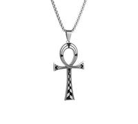 SDFXCDR mens necklace Ancient Egyptian Cross Life Key Pendant Necklace Retro Pharaoh Patron Saint Amulet Jewelry for Men and Women teachers gifts