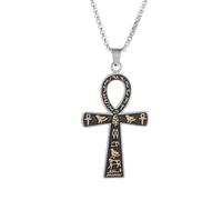 SDFXCDR mens necklace Ancient Egyptian Cross Totem Necklace Men's and Women's Fashion Lucky Life Key Amulet Jewelry teachers gifts
