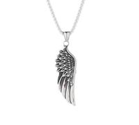 SDFXCDR mens necklace Angel Half Wing Feather Pendant Necklace for Men and Women Hip Hop Trendy Cool Jewelry Couple Gift teachers gifts