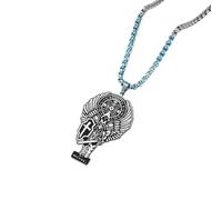 SDFXCDR men's necklace，Archangel Saint Michael Statue Necklace Patron Saint Amulet Protection Pendant Religion Catholic Cross Jewelry for Men Women