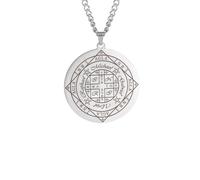 SDFXCDR men's necklace，Archangels Seal Necklace Fortune Wheel Necklaces Amulet Jewelry