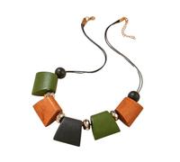 SDFXCDR men's necklace，Axe Shaped Geometric Pendants Wooden Woman Personalized Fashion Versatile Bead Necklaces Jewelry
