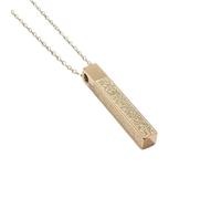 SDFXCDR mens necklace Ayatul Kursi 3D Bar Necklace Islamic Pendant Eid Gift Ramadhan Gift Arabic Necklace Islamic Muslim Jewelry Gift for Family teachers gifts