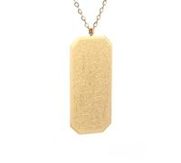 SDFXCDR mens necklace Ayatul Kursi Square Pendant Islamic Muslim Religious Jewelry Arabic Quran Necklace Unisex Eid Gift teachers gifts