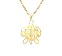 SDFXCDR men's necklace，Celtics Turtle Necklace Triquetra Trinity Knot Animal Turtle Ancient Symbol of Longevity Jewelry