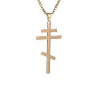 SDFXCDR mens necklace Classic Russian Orthodox Cross Pendant Eternal Church Inspirational Nika Necklace Men Women Fashion Creative Jewelry Gift teachers gifts