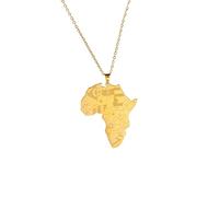 SDFXCDR men's necklace，Creative Africa Map African Peendant Necklace Country Patterns Ethiopian Sudan Somalia Fashion Necklaces Jewelry Gift