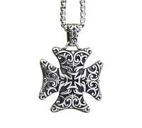 SDFXCDR mens necklace Engrave Name Striped Cross Pendant Long Necklace Biker Accessories Lovers Jewelry For Man Women Couple Gift teachers gifts