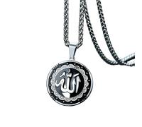SDFXCDR mens necklace Exquisite Allah Quran Pendant Necklace for Men Women Islamic Muslim Ramadhan Jewelry Gift teachers gifts