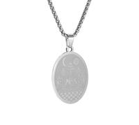 SDFXCDR men's necklace，Exquisite Masonic All Seeing Eye Sun and Moon Pattern Necklace Men Women Amulet Jewelry