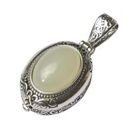SDFXCDR mens necklace Exquisite White Jade Box Pendant Openable Copper Mirror Box Sachet Necklace for Women Fashion Dinner Party Jewelry teachers gifts