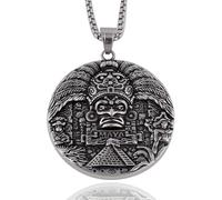 SDFXCDR mens necklace Fashion Design Mayan Pattern Pendant For Men Women Popular Necklaces Amulet Jewelry teachers gifts