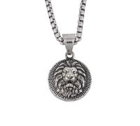 SDFXCDR mens necklace Fashion Small size Lion Head Pendant for Men Women Gift Punk Rock Viking Animal Necklaces Popular Biker Jewelry teachers gifts