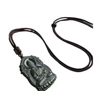 SDFXCDR Men's necklace for women Natural Hotan Jade Life Buddha Pendant Twelve Zodiac Pagoda Blue Fine Material Guardian Goddess Goddess of Mercy Buddha Jewelry