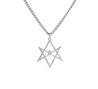 SDFXCDR men's necklace，Hexagram Necklace Classic Sacred Religious Symbol Pendant Chain Amulet Spiritual Jewelry Gift