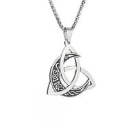 SDFXCDR men's necklace，Irish Celtic Trinity Knot Pendant Necklace for Women Men Amulet Jewelry Gift