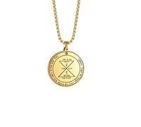 SDFXCDR men's necklace，Key of Solomon Necklace Double Side Third Pentacle of the Venus Protection Love Necklaces Amulet Jewelry