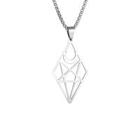 SDFXCDR mens necklace Moon Inverted Five-Pointed Star Pendant Necklace for Men and Women Punk Gothic Jewelry teachers gifts