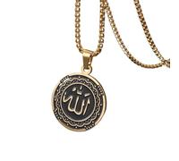 SDFXCDR mens necklace Muslim Allah Pendant Necklace Men's Necklace Arabic Islamic Religious Amulet Jewelry Ramadan Gift teachers gifts