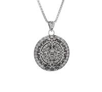 SDFXCDR mens necklace Mysterious Ancient Mayan Civilization Pattern Pendant Necklace Men's Retro Lucky Trendy Jewelry teachers gifts