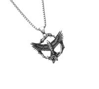 SDFXCDR men's necklace，New retro trend hip-hop versatile men's bird flying pendant necklace