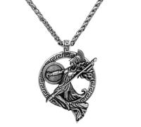 SDFXCDR men's necklace，new style ancient Greek mythology warrior goddess necklace pendant
